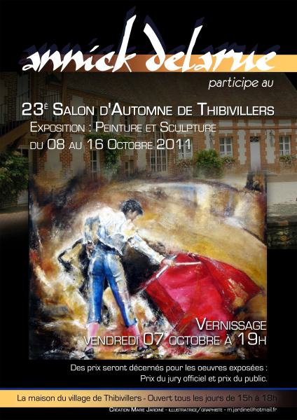 Affiche publicitaire: Exposition, Salon d'Automne de Thibivillers du 08 au 16 Octobre 2011 