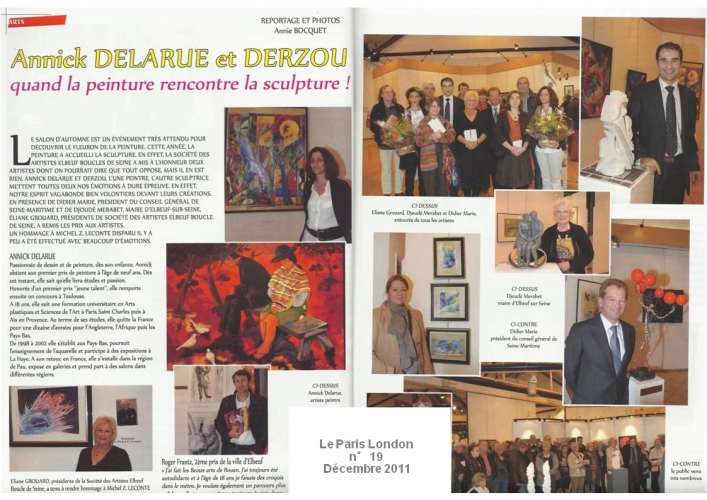 Publication dans le Paris London N19, Salon d'automne, Elbeuf sur seine, 2011