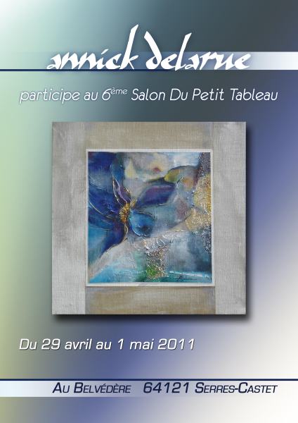 Affiche publicitaire: Exposition, 6me Salon du Petit tableau de Serres Castet du 29 Avril au 1er Mai 2011